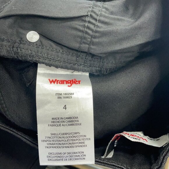 NEW Wrangler Women's Size 4 High-Rise Black Bootcut Jeans Stretch Denim - Picture 9 of 11